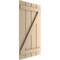 Ekena Millwork Rustic Four Board Spaced Board-n-Batten Smooth Faux Wood Shutters w/Z-Board, 23 1/2W x 76H, PR SHUBSZ23X76SMPR - alternate 16